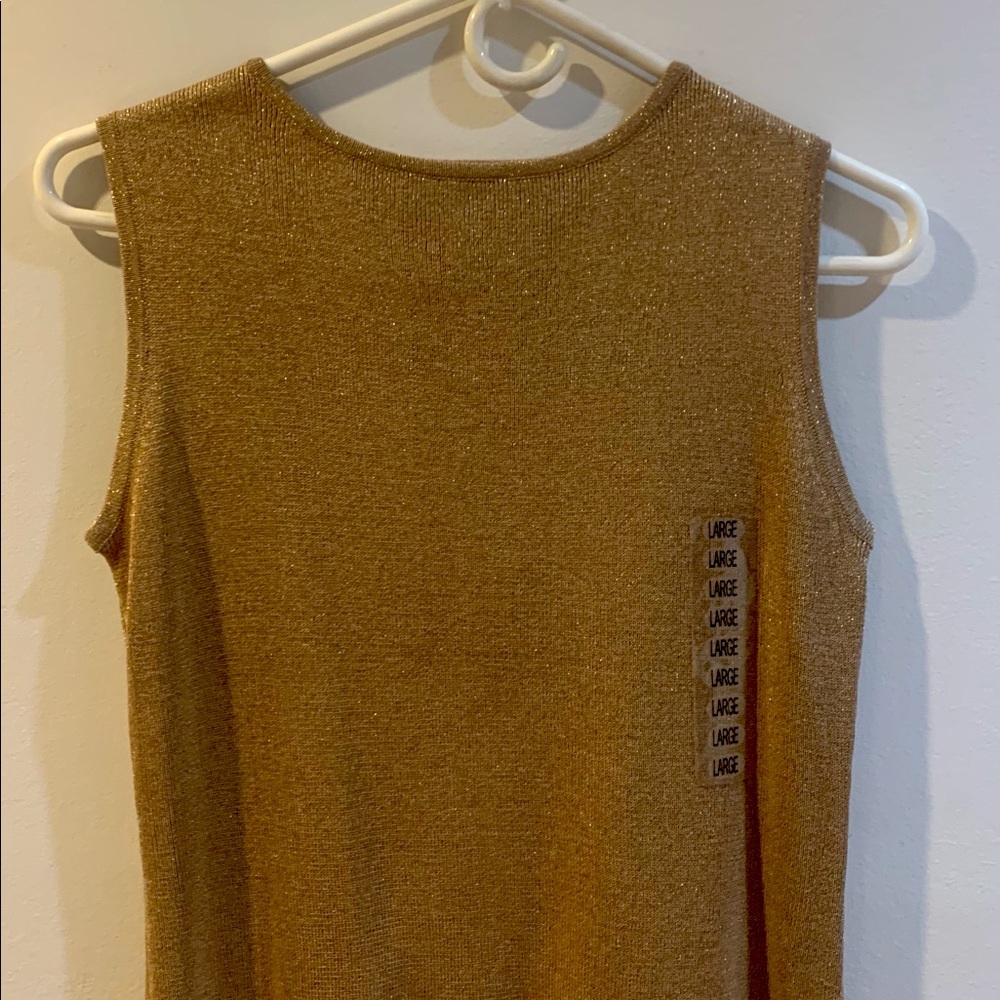 Brand new Joseph A gold glitter tank top, extremely nice